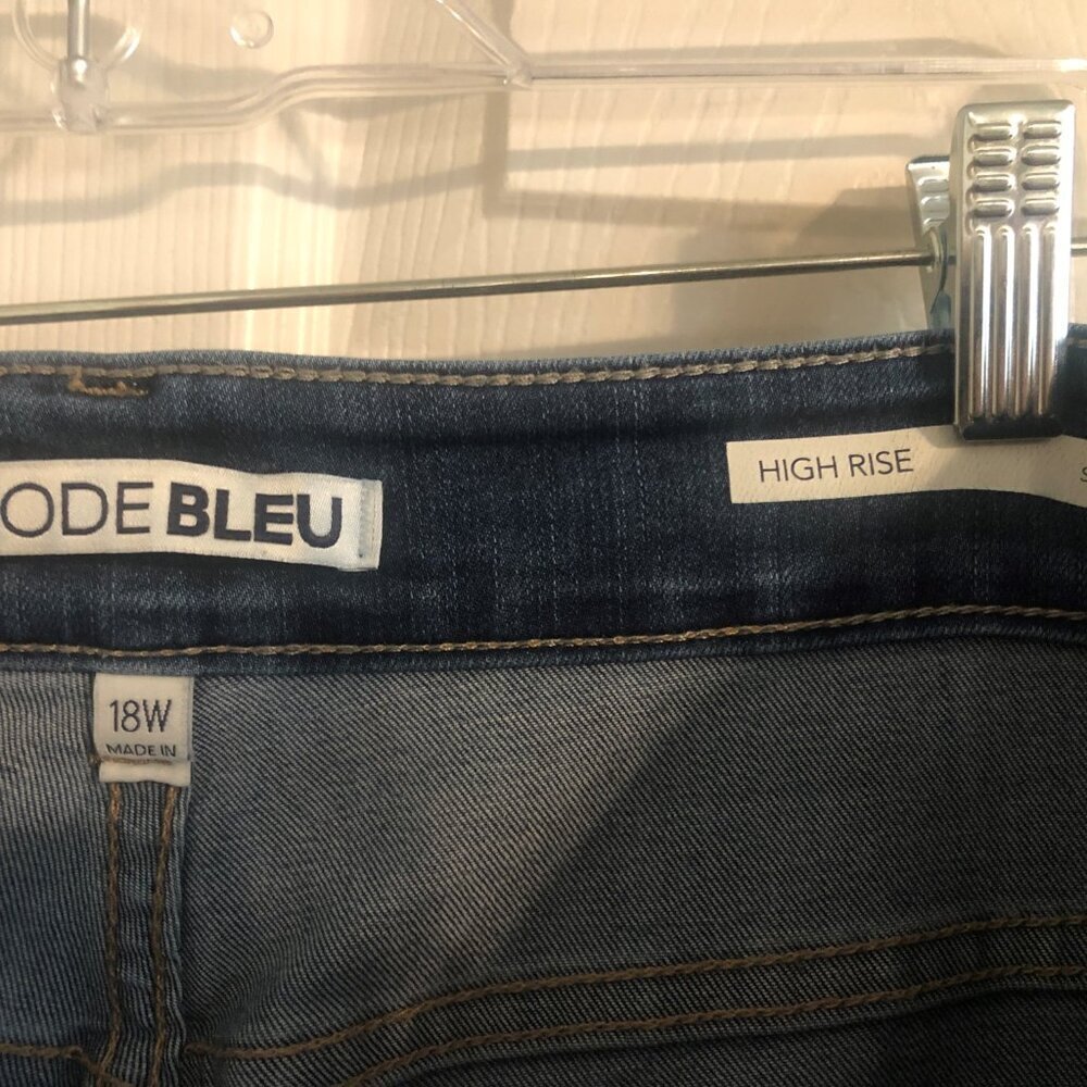 Code‎ Bleu denim high rise skinny jeans 28 in inseam size 18W - Picture 4 of 6